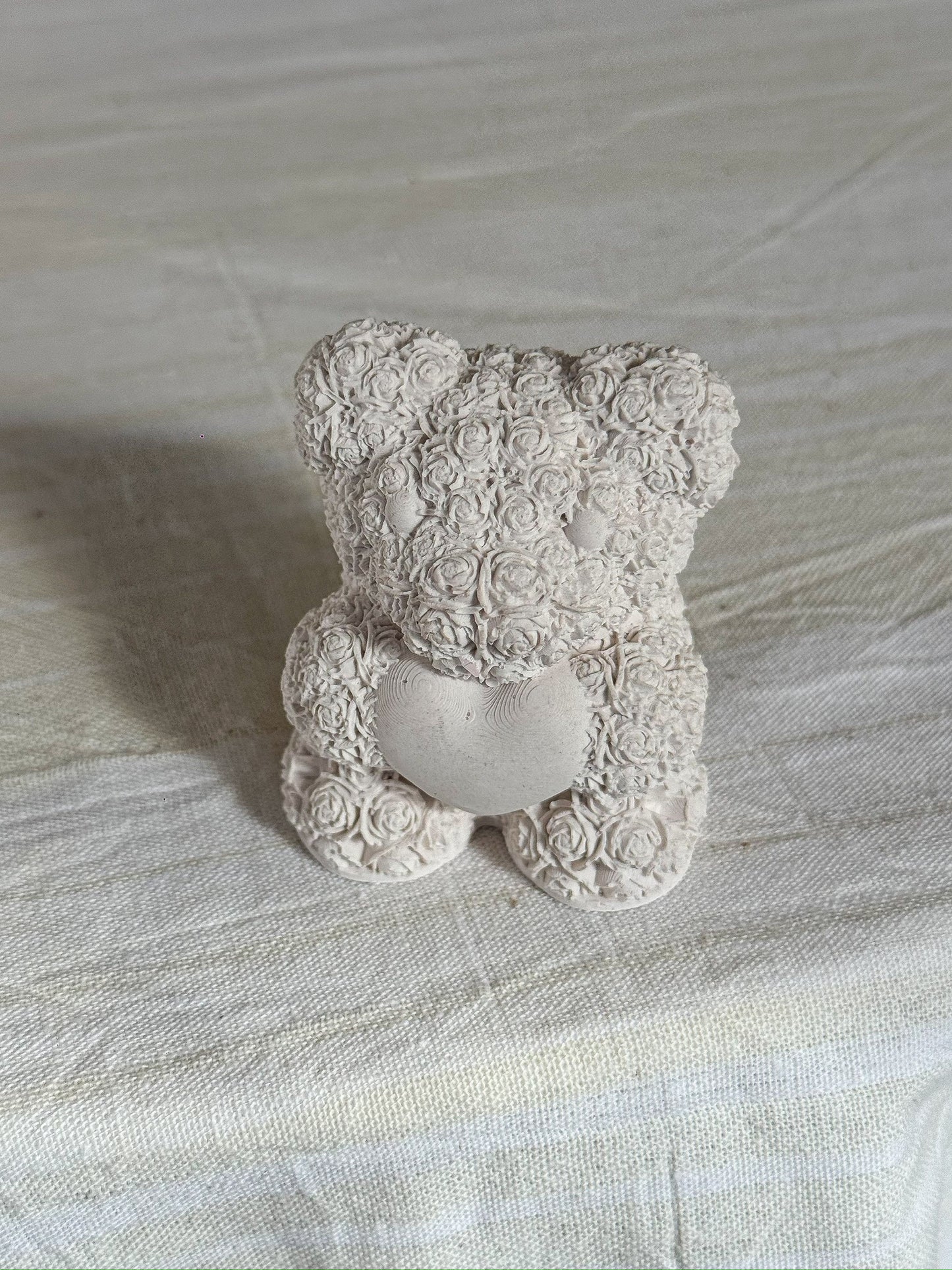 Gypsum Heart & Bear Decor