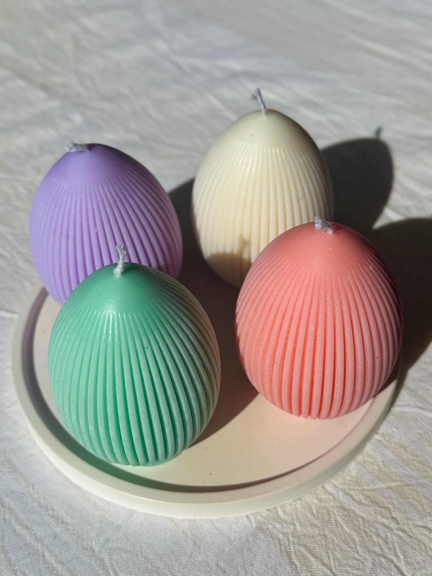 Ribbed Easter Egg Candle – 140gr