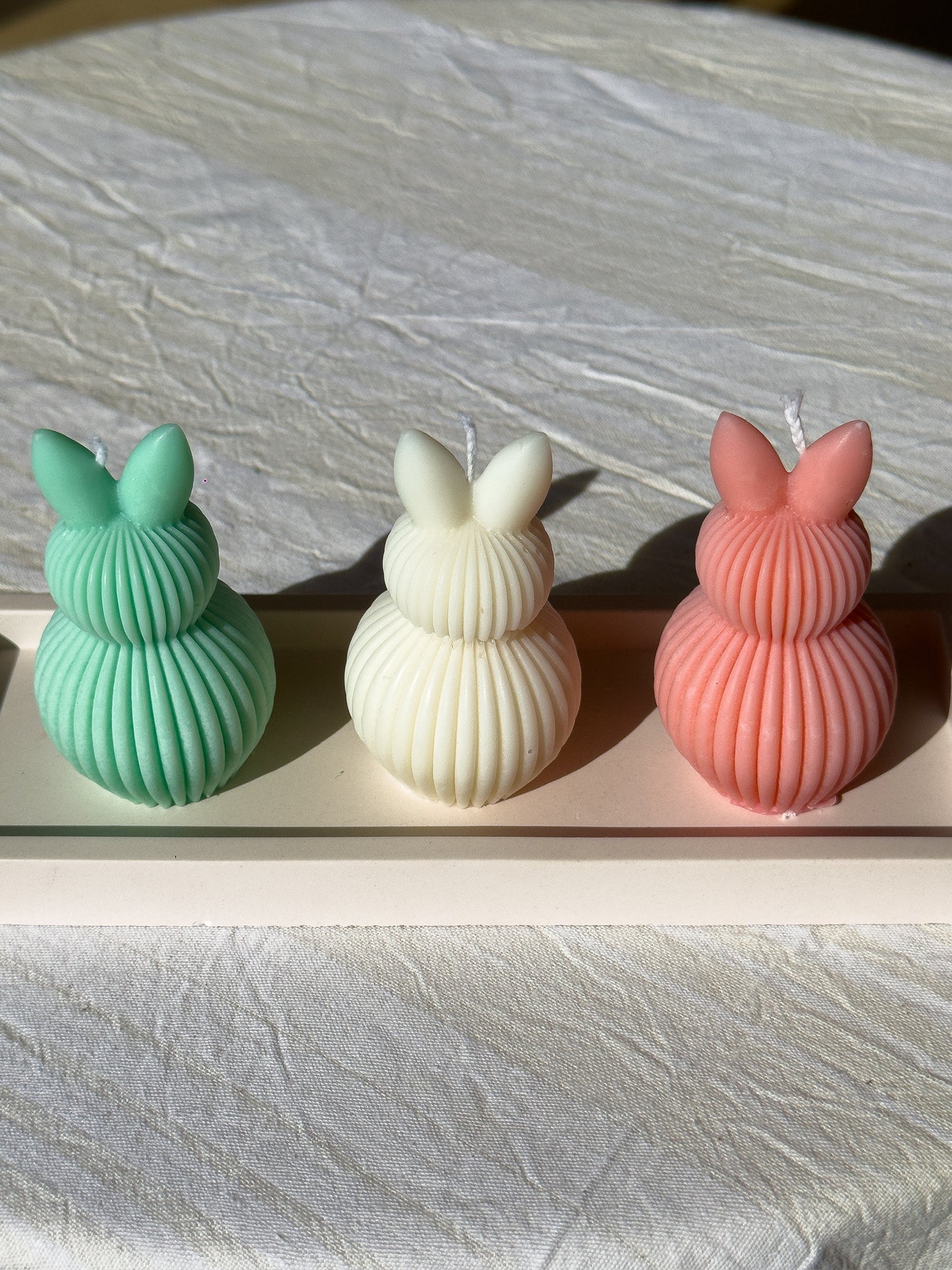 Ribbed Bunny Figurine Candle – Scented (65g)