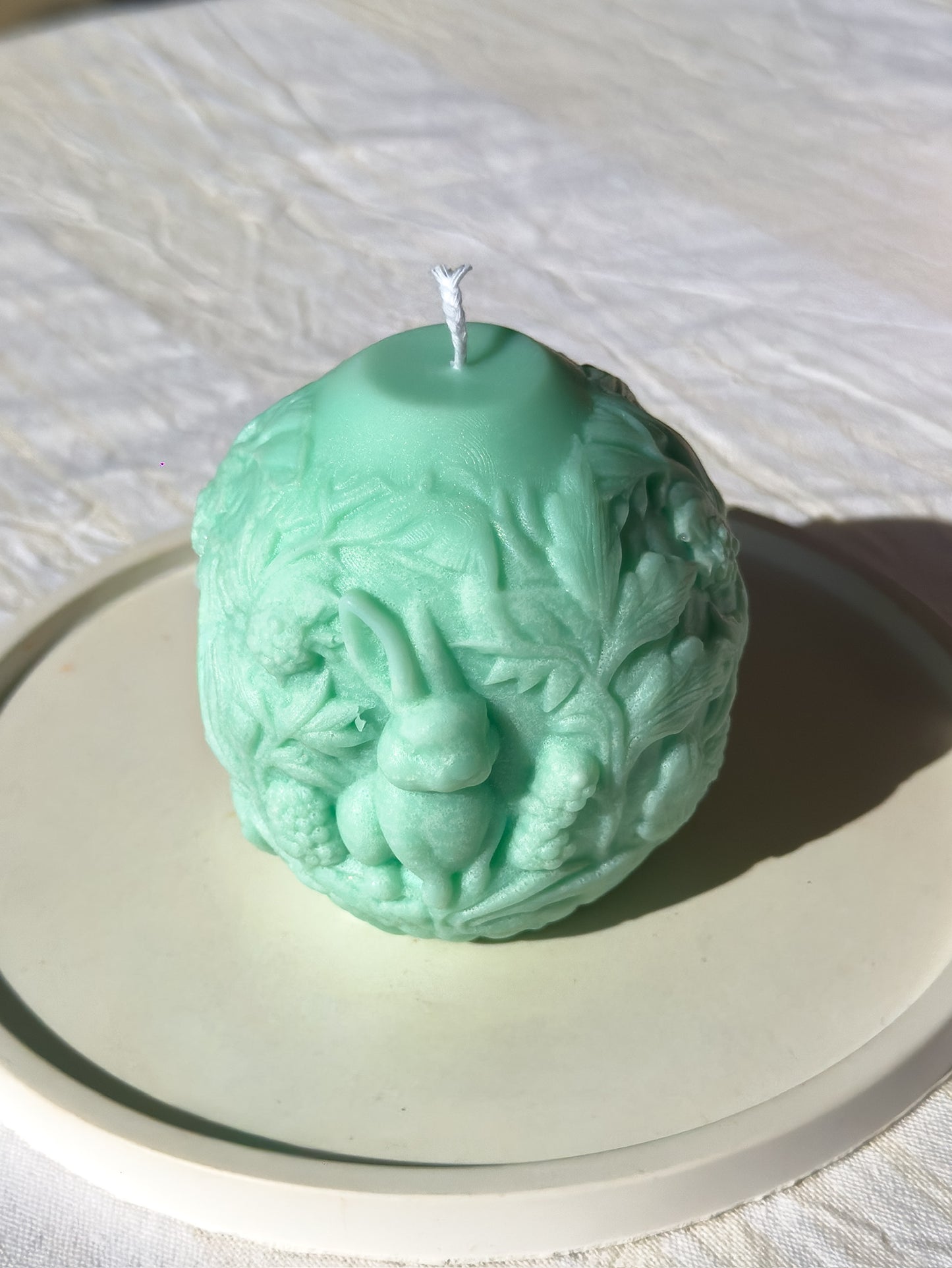 Carved Easter Bunny Sphere Candle – Scented (180g)