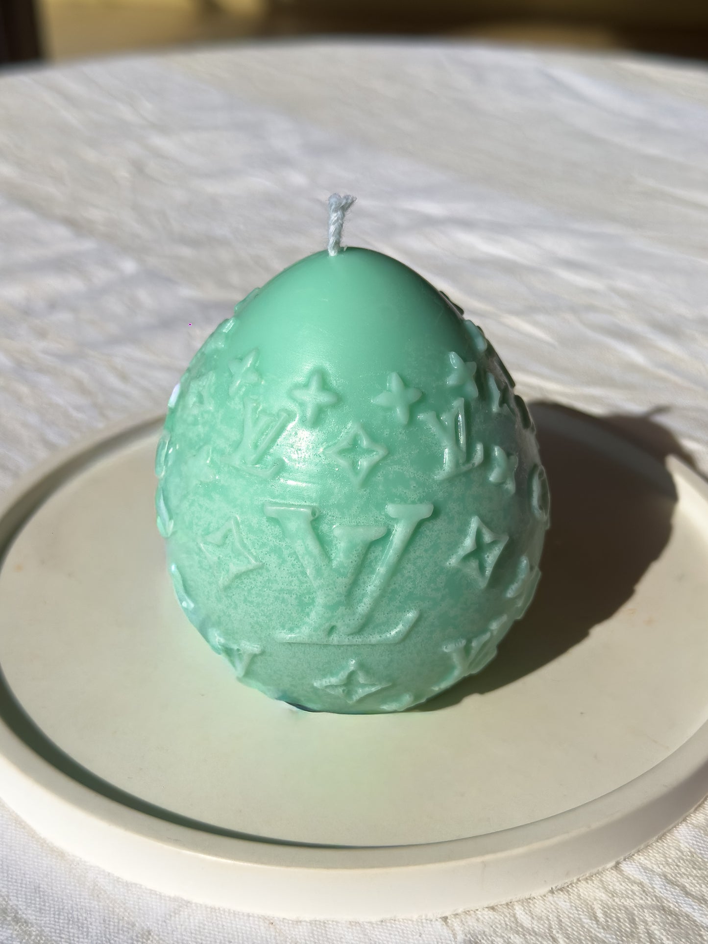 LV Luxury Monogram Carved Easter Egg Candle – 200gr