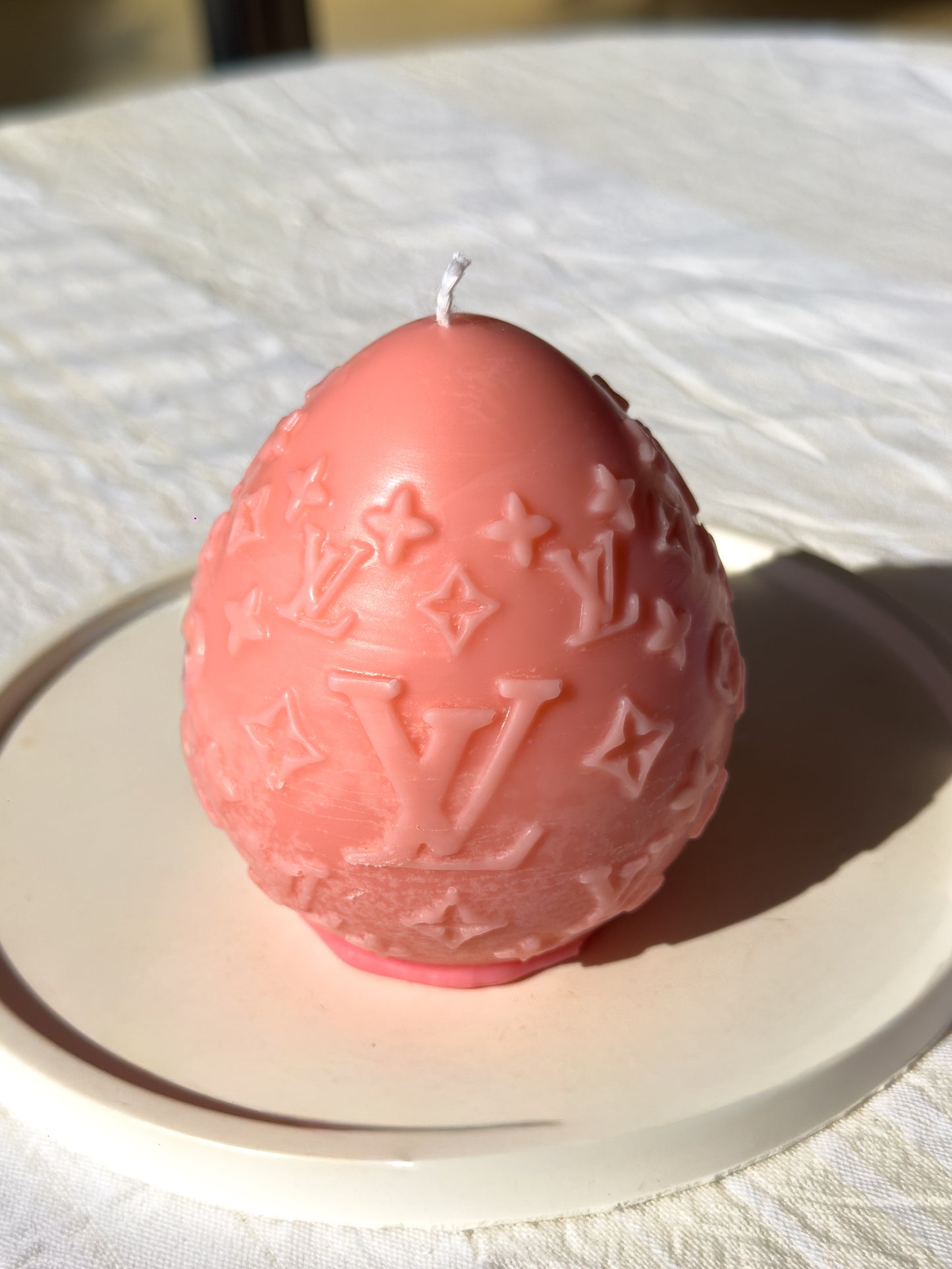 LV Luxury Monogram Carved Easter Egg Candle – 200gr
