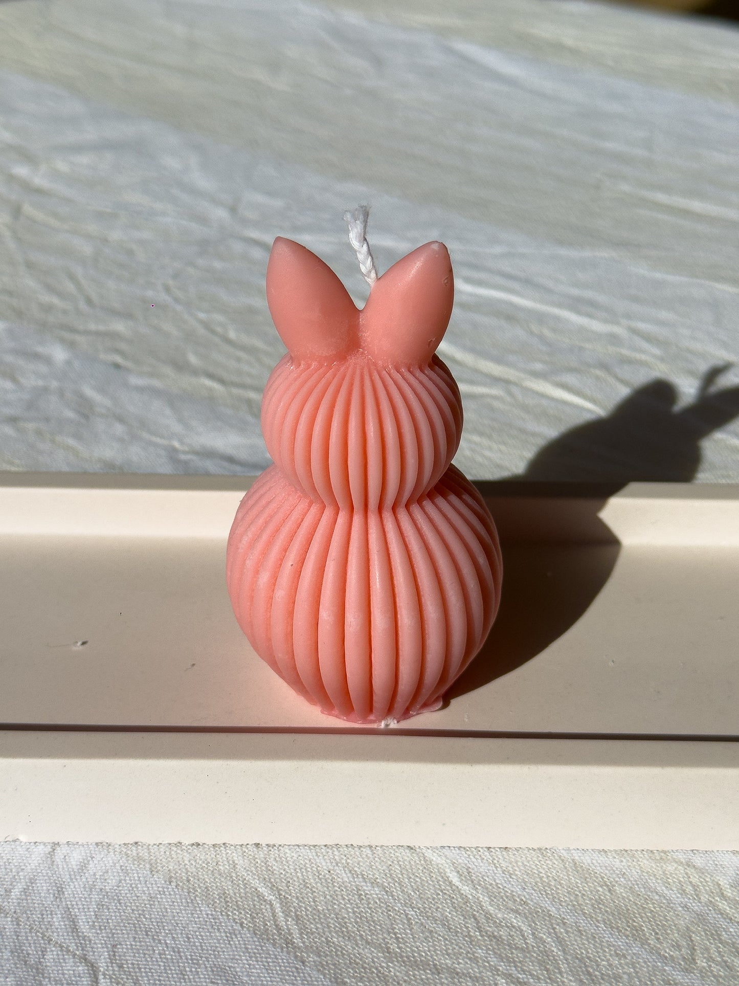 Ribbed Bunny Figurine Candle – Scented (65g)