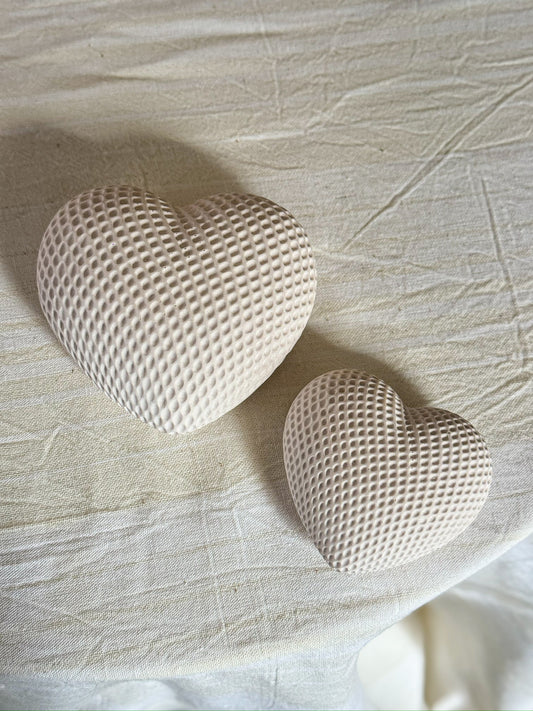 Gypsum Heart & Bear Decor