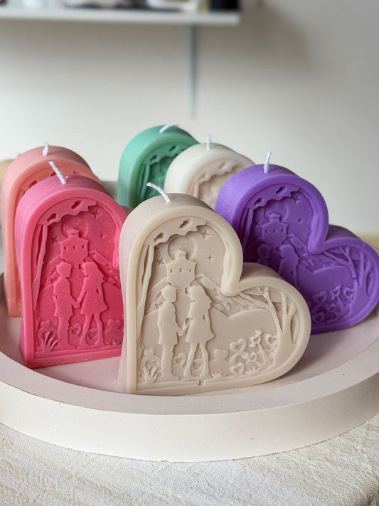 Forever Us Heart Candle