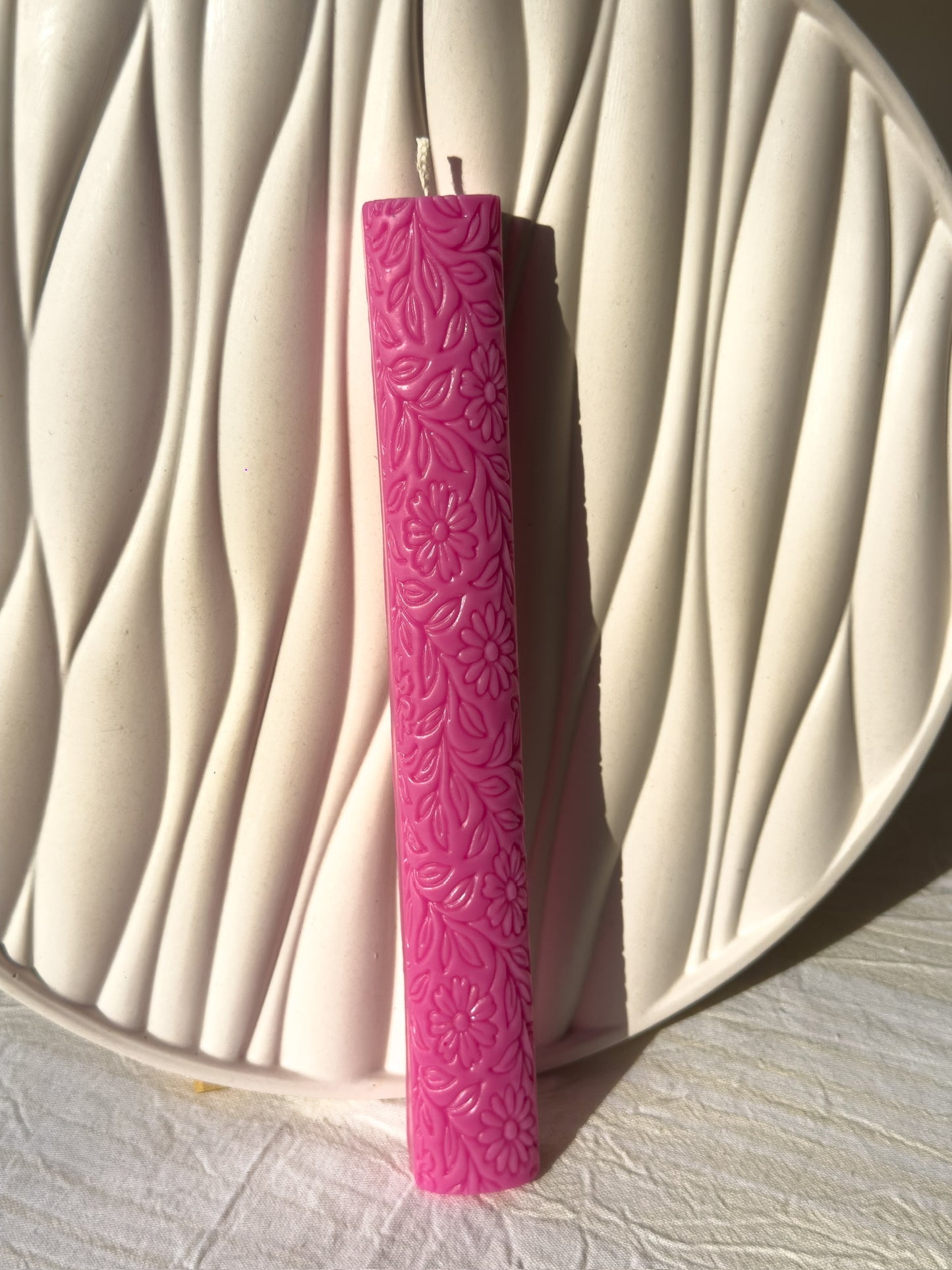 Floral Carved Greek Easter Λαμπάδα