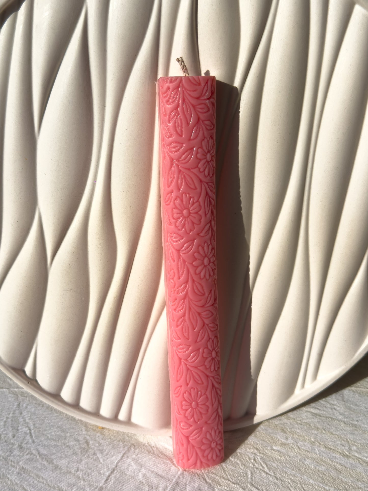 Floral Carved Greek Easter Λαμπάδα