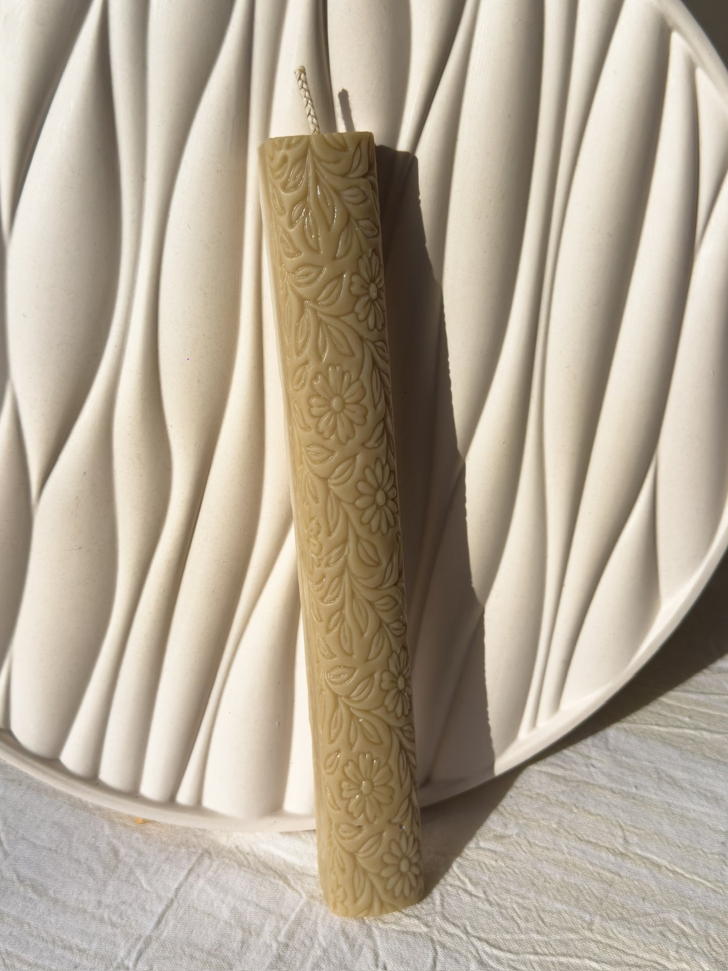 Floral Carved Greek Easter Λαμπάδα